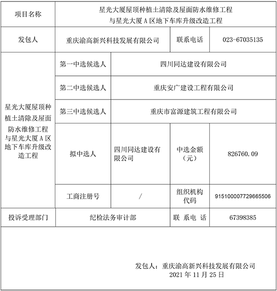 V1_星光大厦屋顶种植土清除及屋面防水维修工程与星光大厦A区地下车库升级改造工程中选人公示.jpg